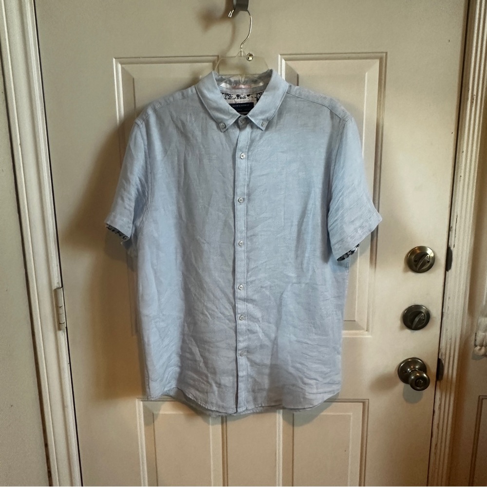 Denim & Flower Linen Shirt